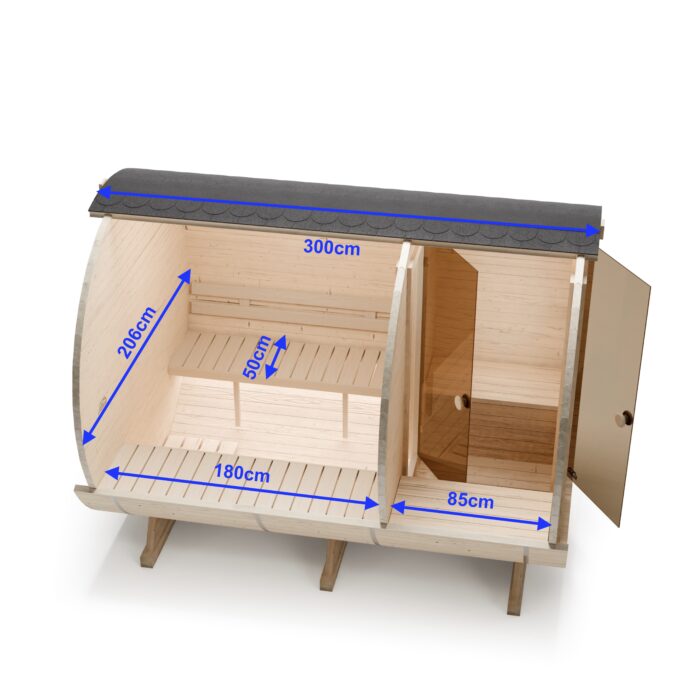 Sudová sauna 300cm Model 3KR – Obrázok 3
